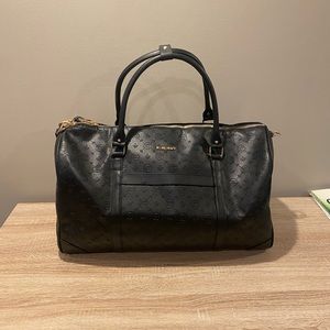Ellen Tracy embossed weekender bag